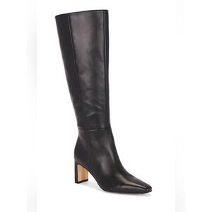 Revolve Sam Edelman Black Leather Sylvia Knee High Heel Boots Women’s 7.5